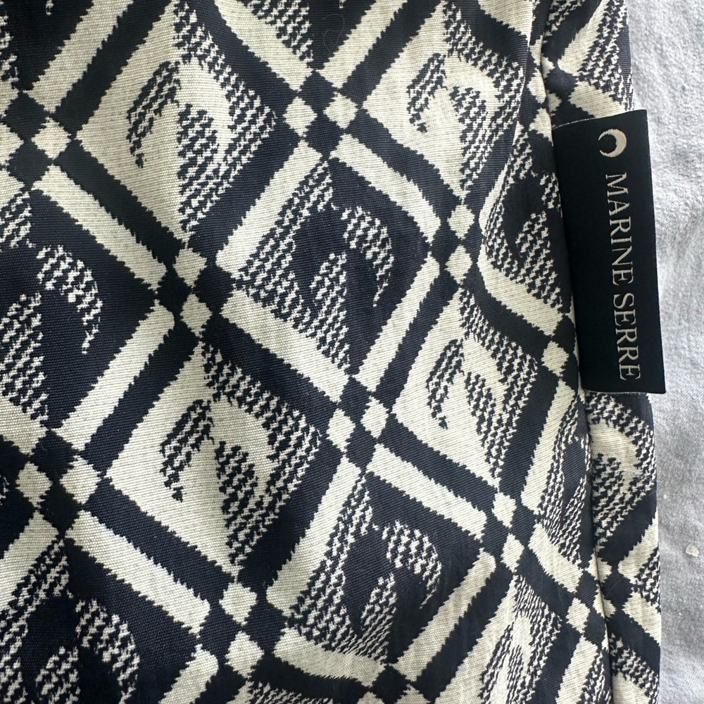 Marine Serre Zephyr Diamond-pattern Moon Pants sz Large - Picture 5 of 6